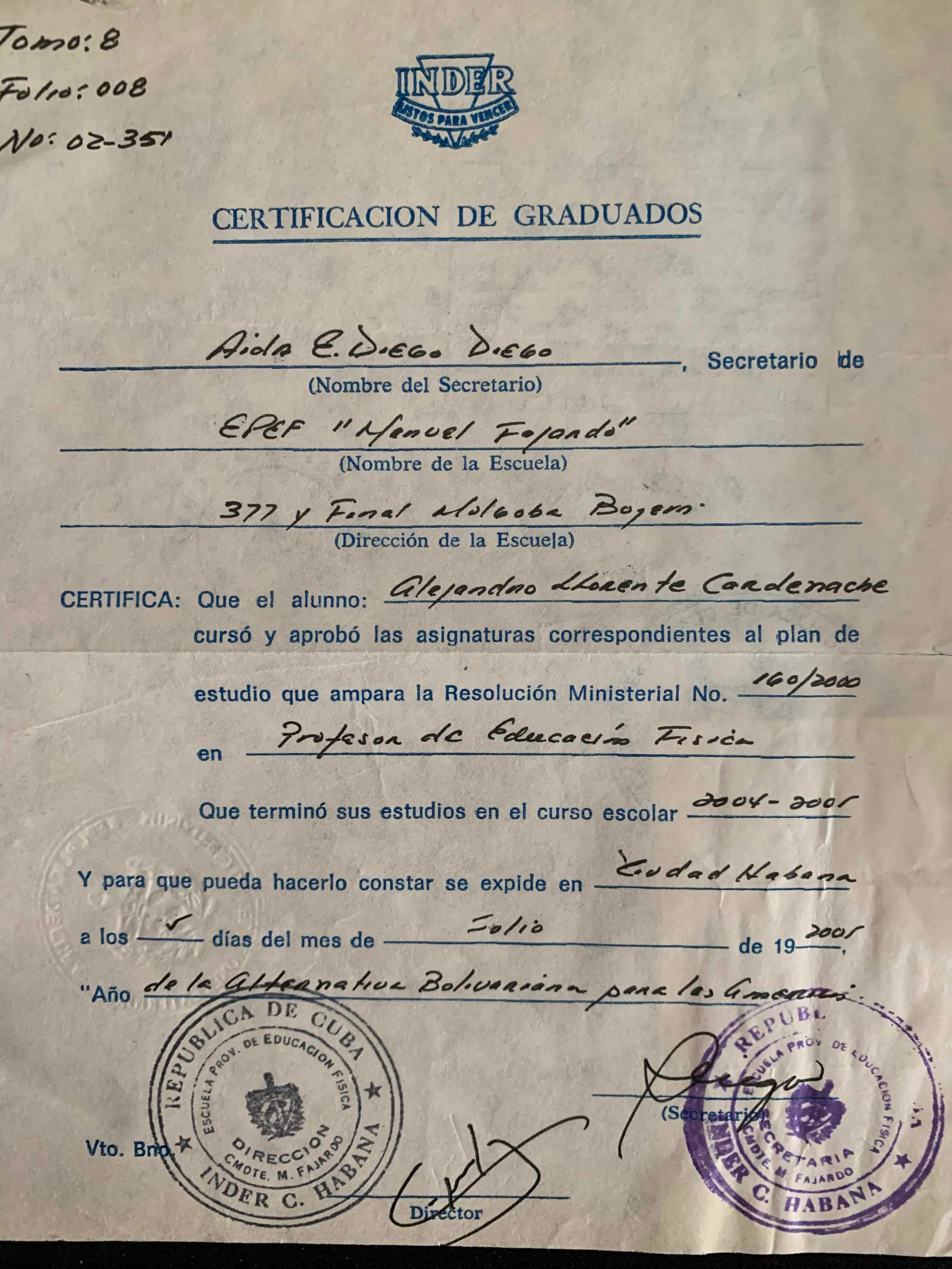 Imagen titulacion profesor de educación física